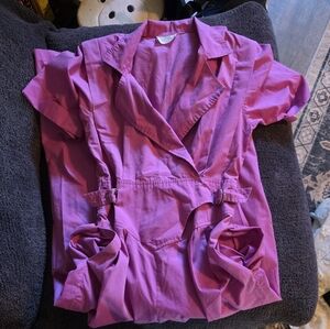 Women's Pink Belted Jumpsuit